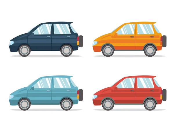 Coche familiar ilustración simplificada — Vector de stock