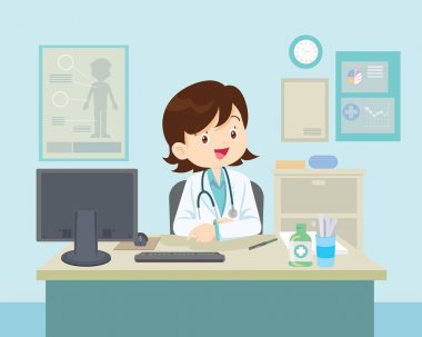 masada oturan kadın doktor