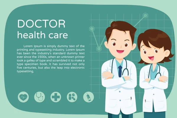 Smart doctor para póster de diseño — Vector de stock