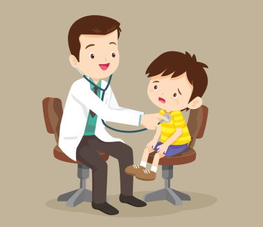 Küçük bir çocuk doktora