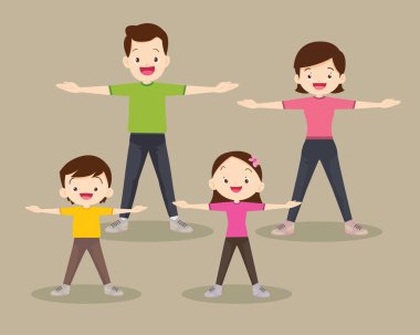 Mutlu Aile Antrenmanı Halk parkında Birlikte