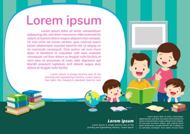Education and learning,Education concept with Family background 