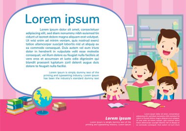 Education and learning,Education concept with Family background 