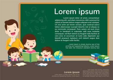 Education and learning,Education concept with Family background 