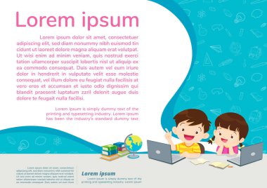 Okula dönüş Eğitim ve öğrenim konsepti E-L ile