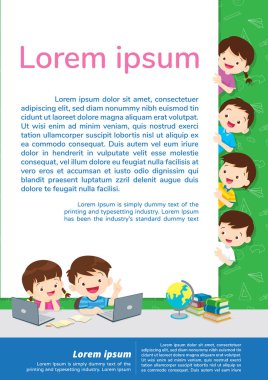 Okula dönüş Eğitim ve öğrenim konsepti E-L ile