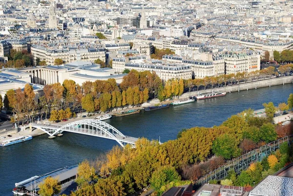 Vista Della Città Parigi Volo Degli Uccelli — Foto Stock