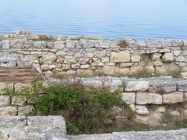 Las antiguas murallas de los Chersonesos táuricos — Foto de Stock