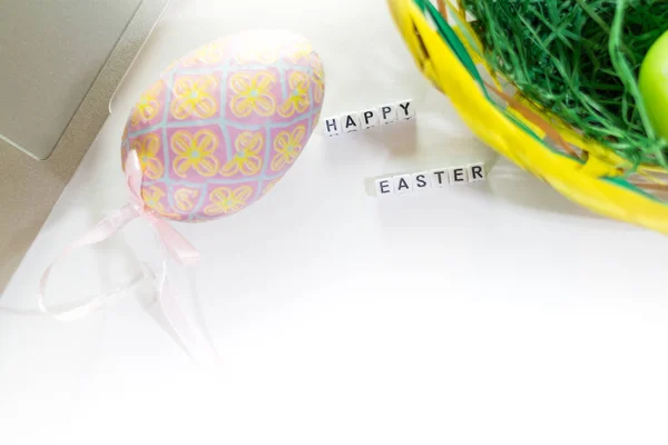 Biurko Wielkanoc ozdoby — Zdjęcie stockowe