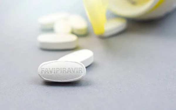 Favipiravir Pill Possible Treatment Corona Virus Covid — Stock Photo, Image