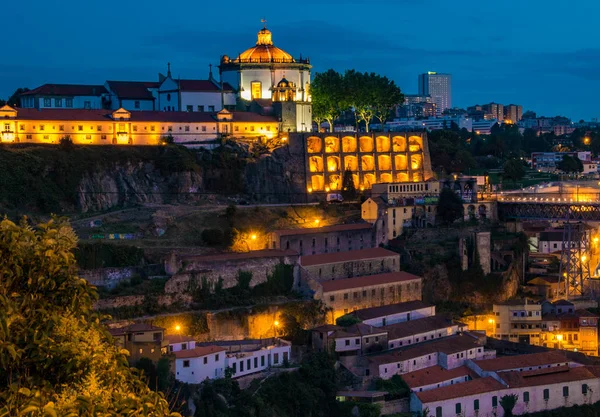 Klooster in Vila Nova de Gaia bij zonsondergang — Stockfoto