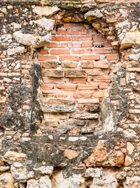 Eski kapı kötü bakımlı duvara bricked olmuştur