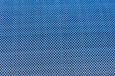 Mavi ve beyaz plastik muşamba arka plan dokusu