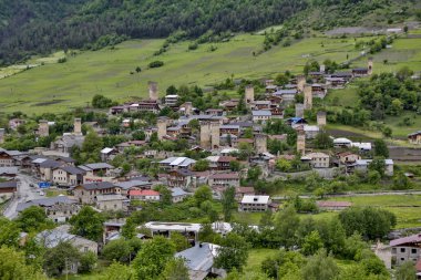 Manzarası Mestia, Gürcistan