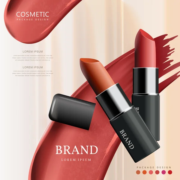 Attractive lipstick package design — Stock Vector