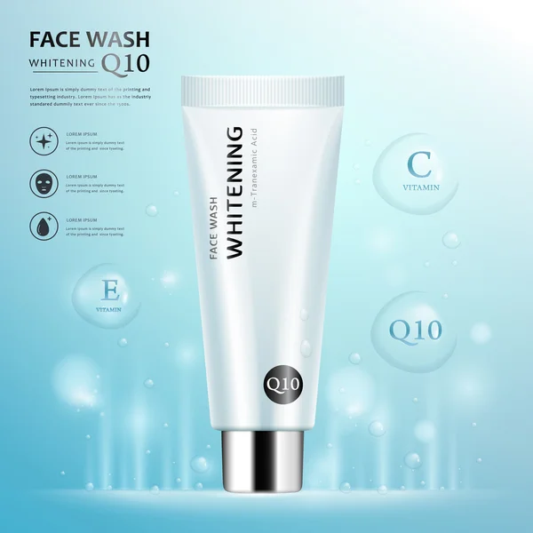 Face wash ad mall — Stock vektor