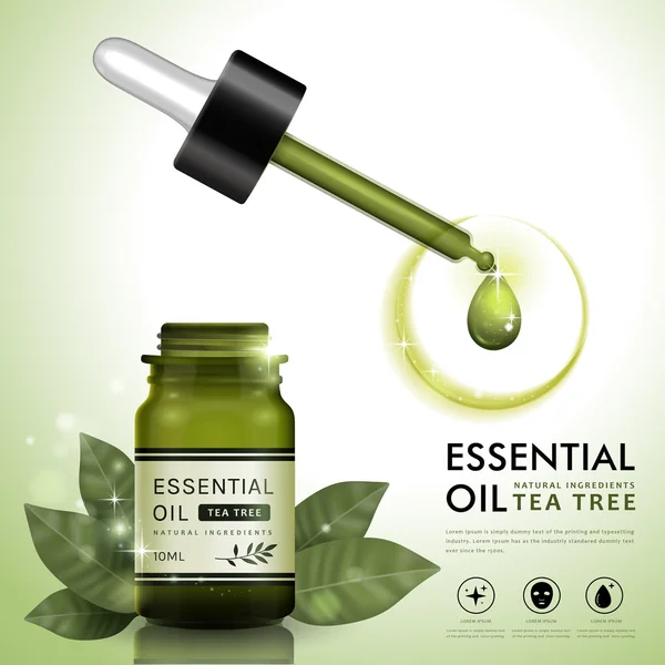 Essential oil ad template — Stock Illustration Essential oil ad template Vector Graphics