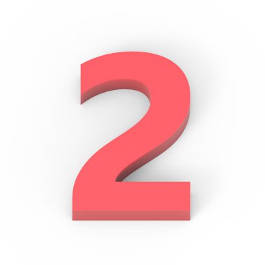 Hafif mat kırmızı sayı 2