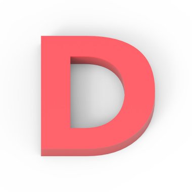 Hafif mat kırmızı yazı D