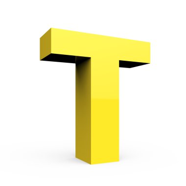 Işık sarı yazı tipi T