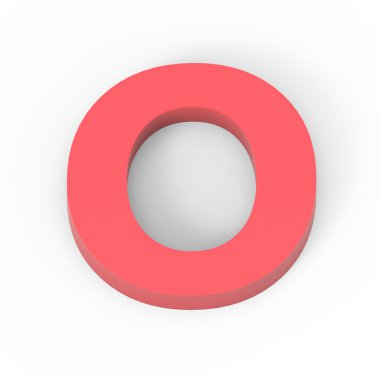 Hafif mat kırmızı yazı O