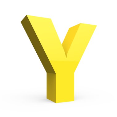 Işık sarı yazı tipi Y