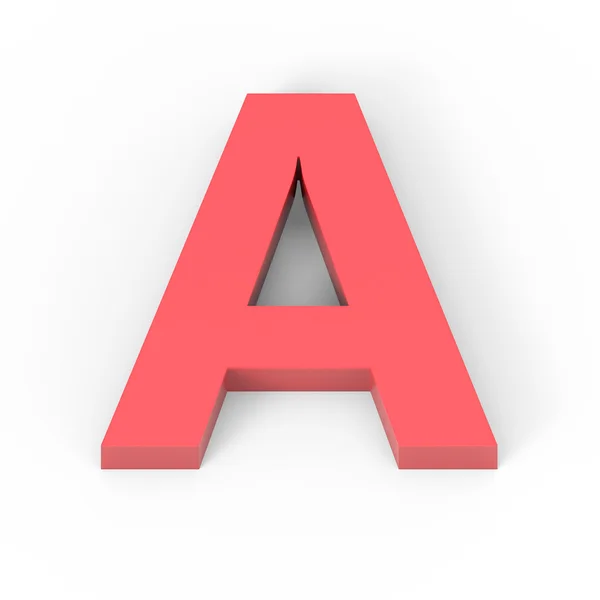 Licht mat rood lettertype A — Stockfoto