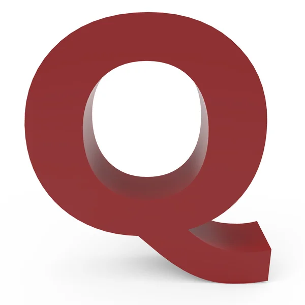 Cramoisi font Q — Stock Photo, Image