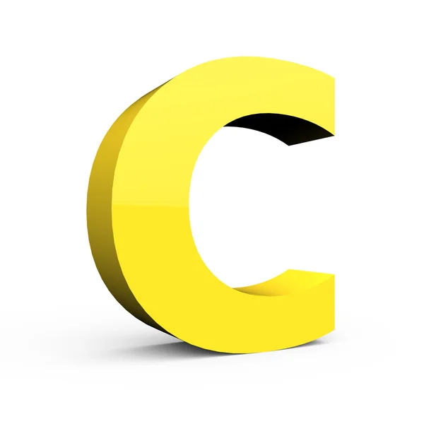 Font C kuning muda — Stok Foto