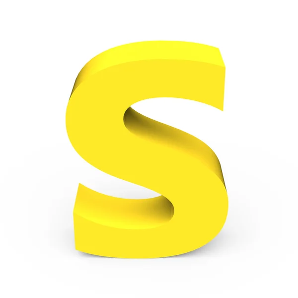 Matte light yellow font S — Stock Photo, Image
