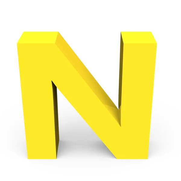 Matte light yellow font N — Stock Photo, Image