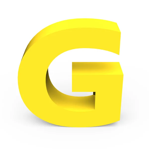 Matowe światło żółte czcionki G — Zdjęcie stockowe