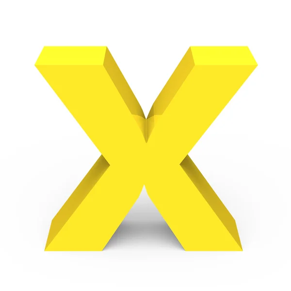 Matt ljus gul teckensnitt X — Stockfoto