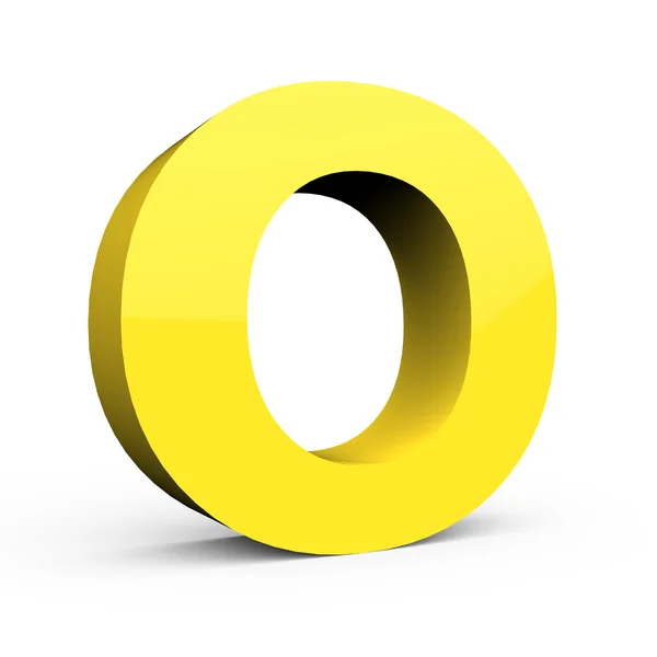 가벼운 노란색 글꼴 O — 스톡 사진