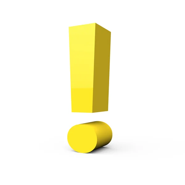 Light yellow exclamation mark — Stock Photo, Image