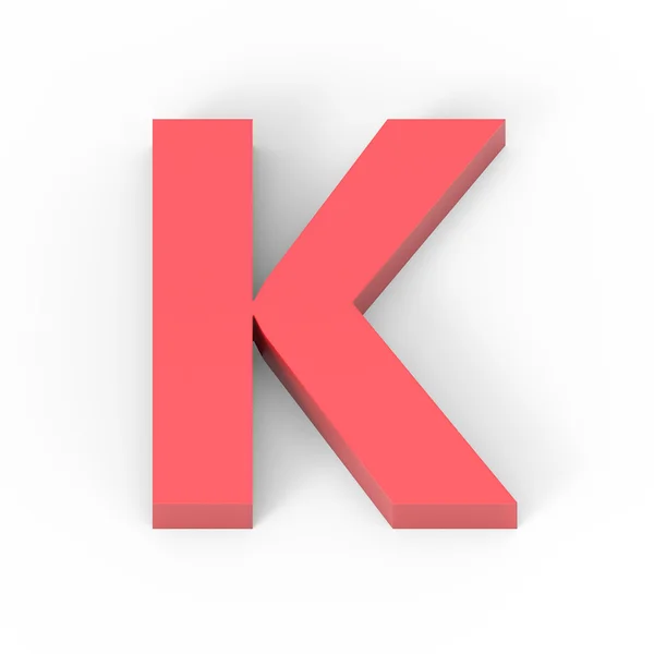 Jasny matowy czerwony czcionkę K — Zdjęcie stockowe