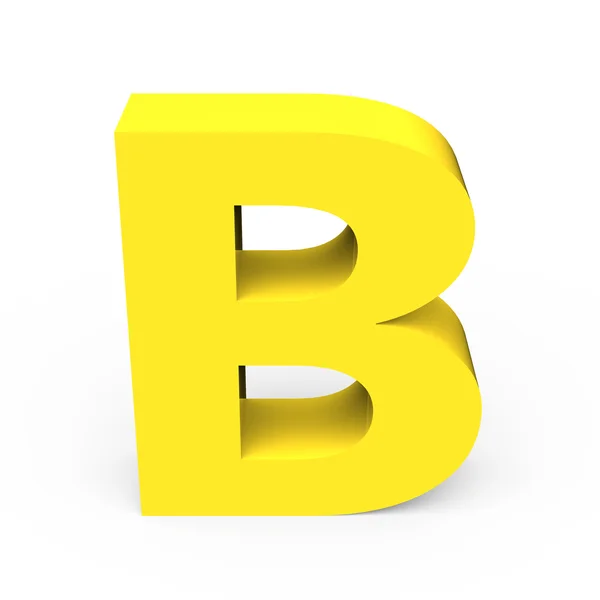Матовий світло- жовтий шрифт B — стокове фото