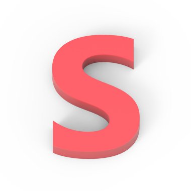 Hafif mat kırmızı yazı S