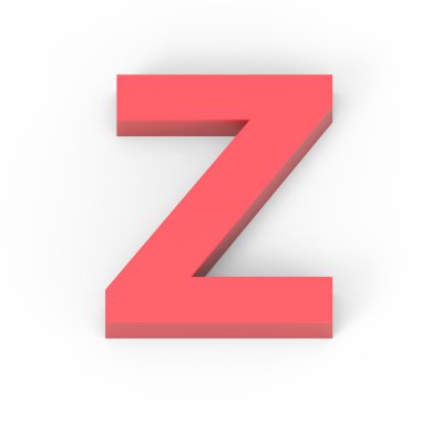 Hafif mat kırmızı yazı Z