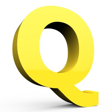 Işık sarı yazı tipi Q