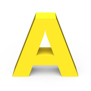 Mat hafif sarı yazı tipi A