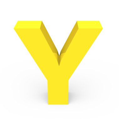 Mat hafif sarı yazı tipi Y