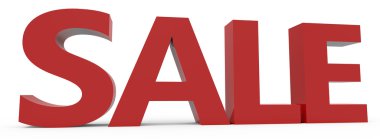 3D Render kırmızı satış 
