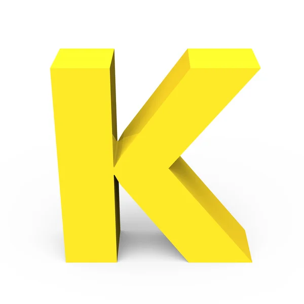 Matte light yellow font K — Stock Photo, Image