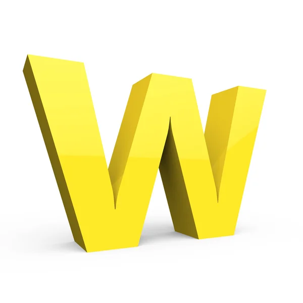 Licht geel lettertype W — Stockfoto