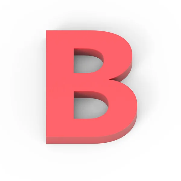 Licht mat rood lettertype B — Stockfoto