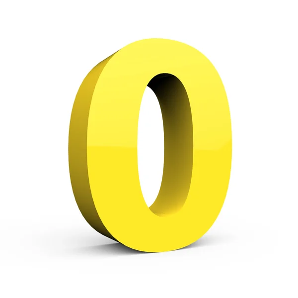 Ελαφρύ κίτρινο αριθμό 0 — Φωτογραφία Αρχείου