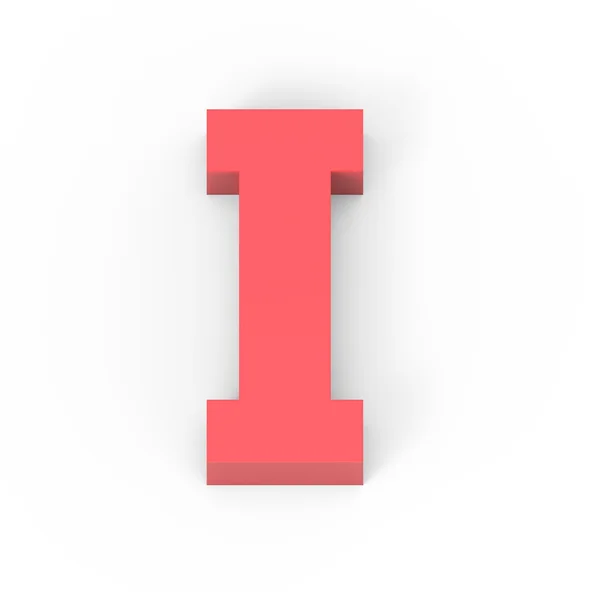 Licht mat rood lettertype ik — Stockfoto