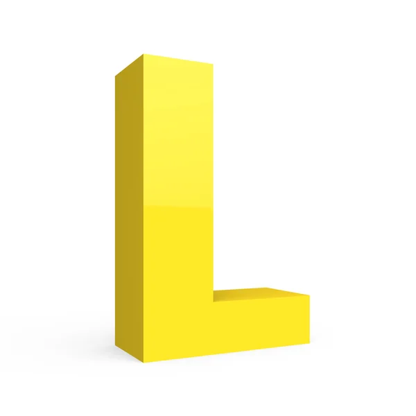 Ελαφριά κίτρινη γραμματοσειρά L — Φωτογραφία Αρχείου
