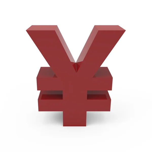 Cramoisi yen symbol — Stock Photo, Image